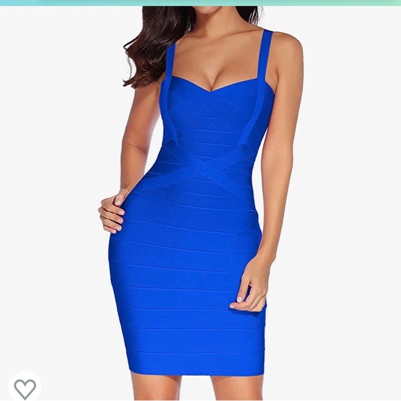 blue dress for baby girl Bebe Women's Open Back Bandage Short Dress main image 1